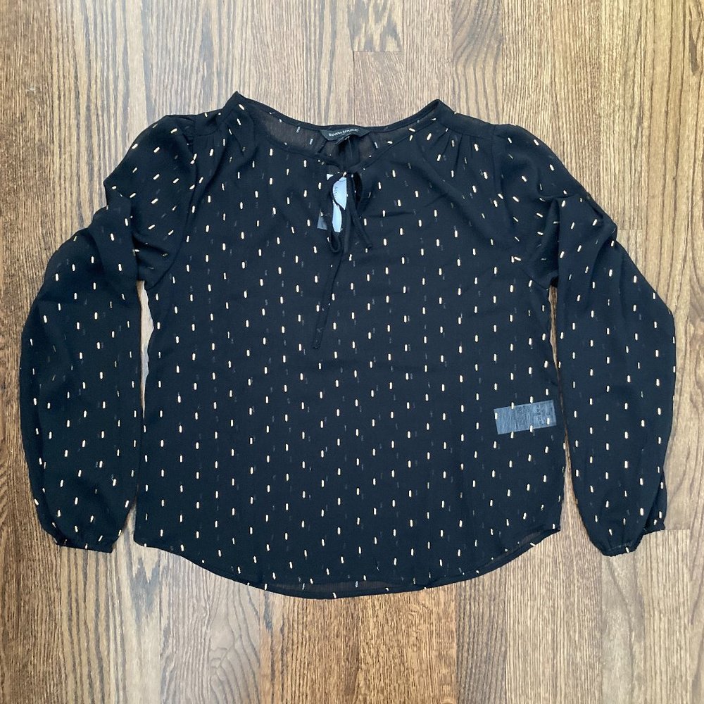 Banana Republic Women's Metallic Necktie Blouse